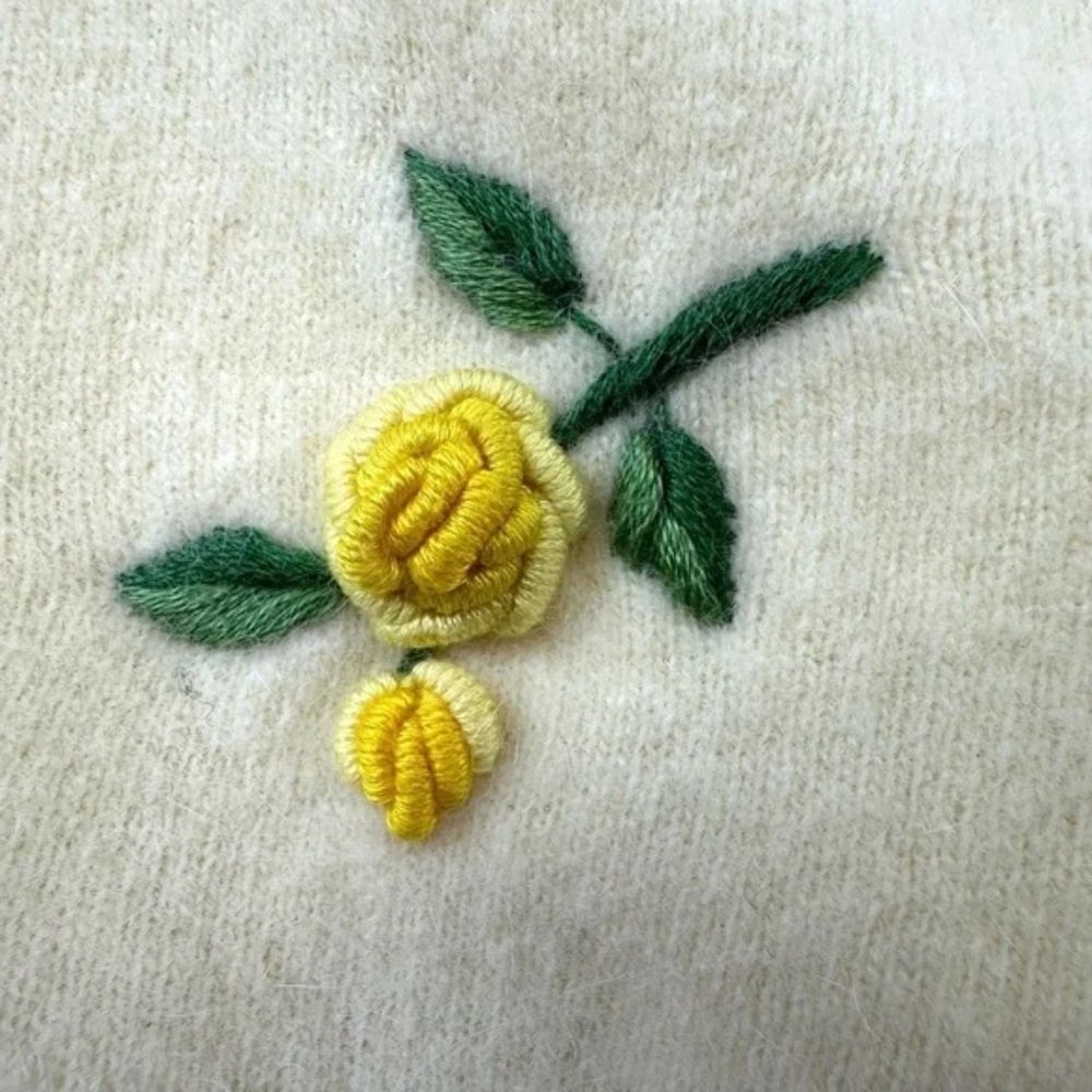 Floral Yellow Sweater - Picture 4 of 8